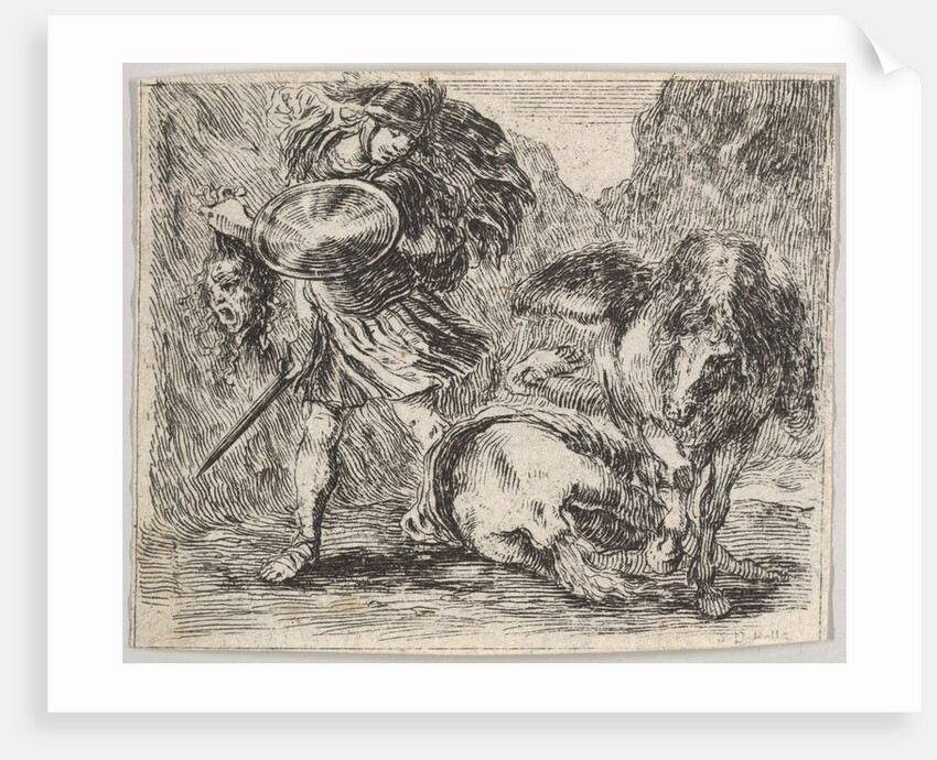 Perseus and Medusa, from 'Game of Mythology', 1644 by Stefano della Bella