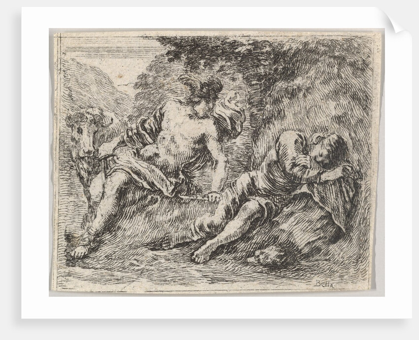 Mercury and Argos, from 'Game of Mythology', 1644 by Stefano della Bella