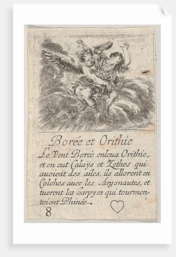 Boreas and Orithyia, from 'Game of Mythology', 1644 by Stefano della Bella