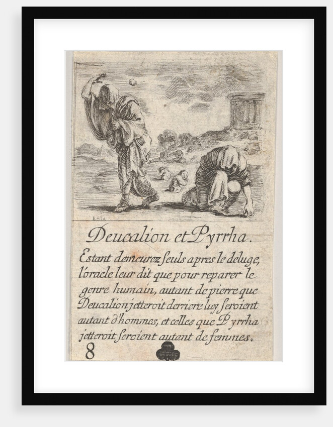 Deucalion and Pyrrha, from 'Game of Mythology', 1644 by Stefano della Bella