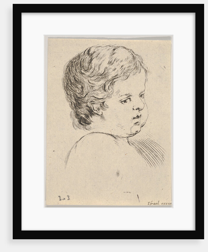 Plate 12: head of a child, from 'The Book for Learning to Draw by Stefano della Bella