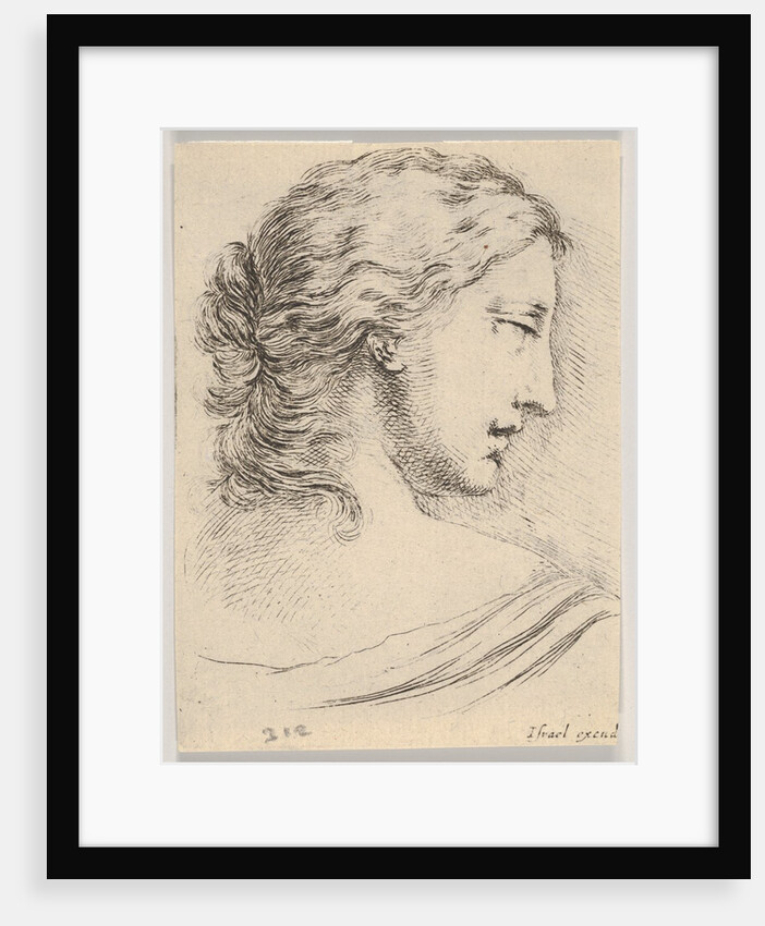 Plate 5: head of a woman, turned in profile to the right, from 'Various heads and figures'…, 1650 by Stefano della Bella