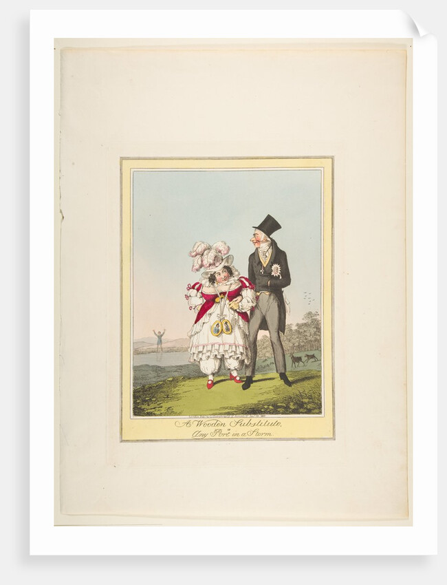 A Wooden Substitute, or Any Port in a Storm, January 19, 1821 by Theodore Lane