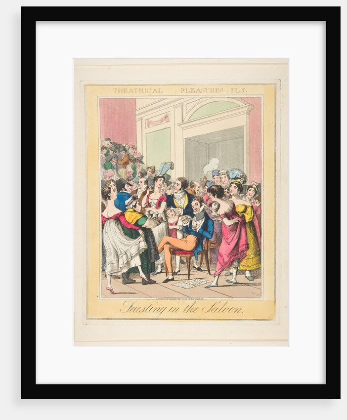 Theatrical Pleasures, Plate 5: Feasting in the Saloon, ca. 1835 by Theodore Lane