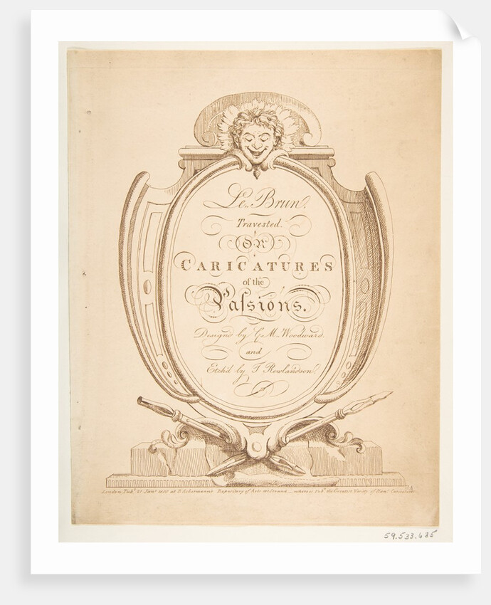 Le Brun Travested, or Caricatures of the Passions, January-February 1800 by Thomas Rowlandson