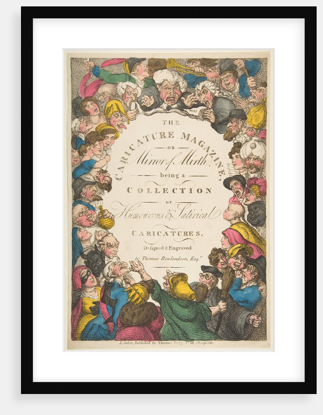 Title Page, The Caricature Magazine, or Mirror of Mirth, November 19, 1808 by Thomas Rowlandson