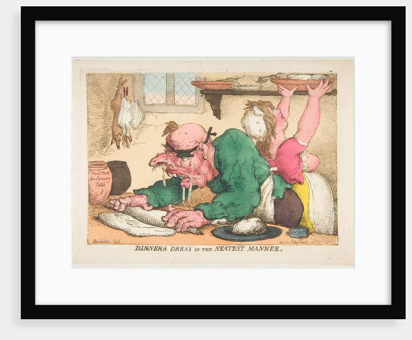 Dinners Drest in the Neatest Manner, October 1811 by Thomas Rowlandson