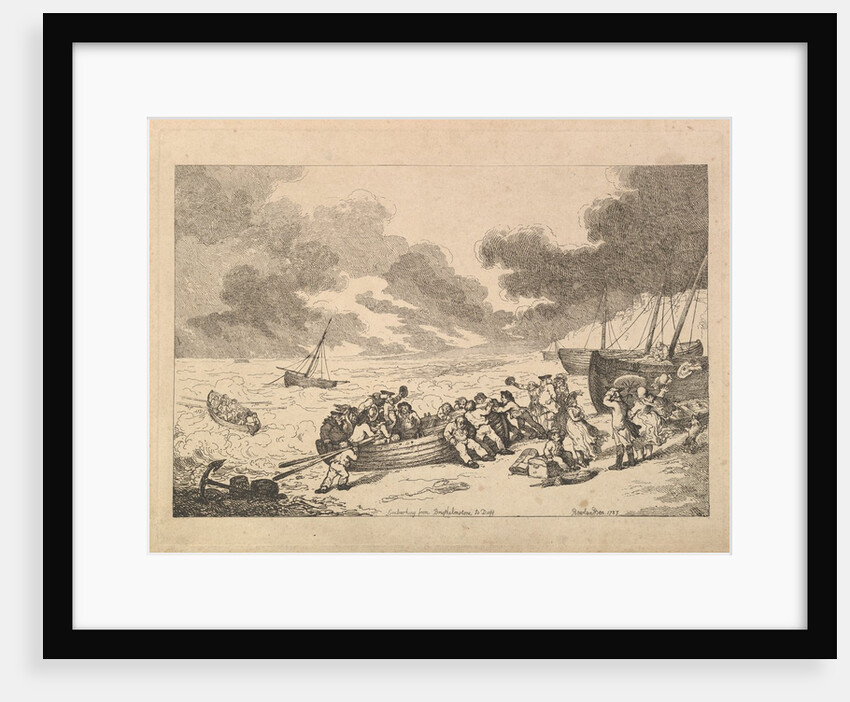 Embarking from Brighthelmstone to Diepp[e], 1787 by Thomas Rowlandson