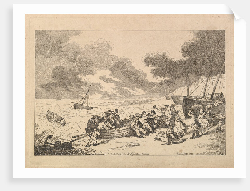 Embarking from Brighthelmstone to Diepp[e], 1787 by Thomas Rowlandson