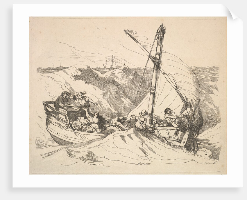 Boat in a Storm at Sea, 1784-88 by Thomas Rowlandson