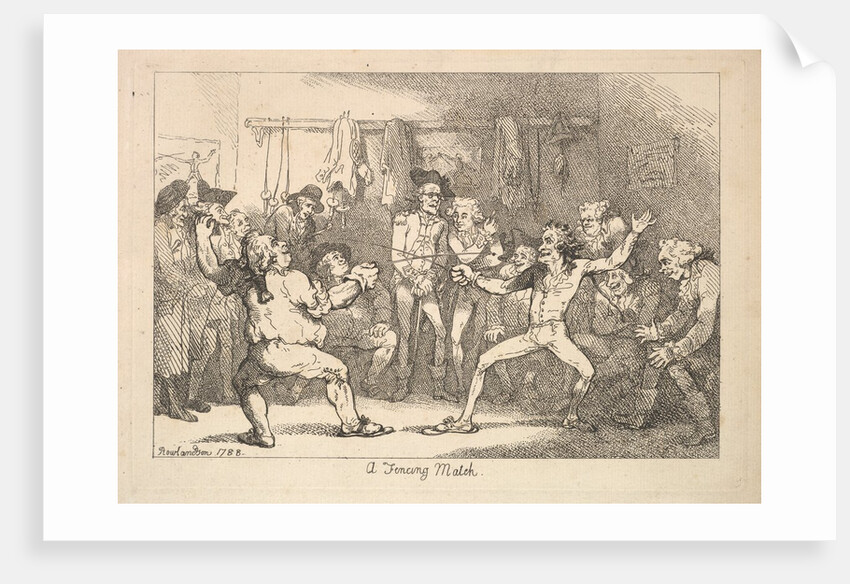 A Fencing Match, 1788 by Thomas Rowlandson