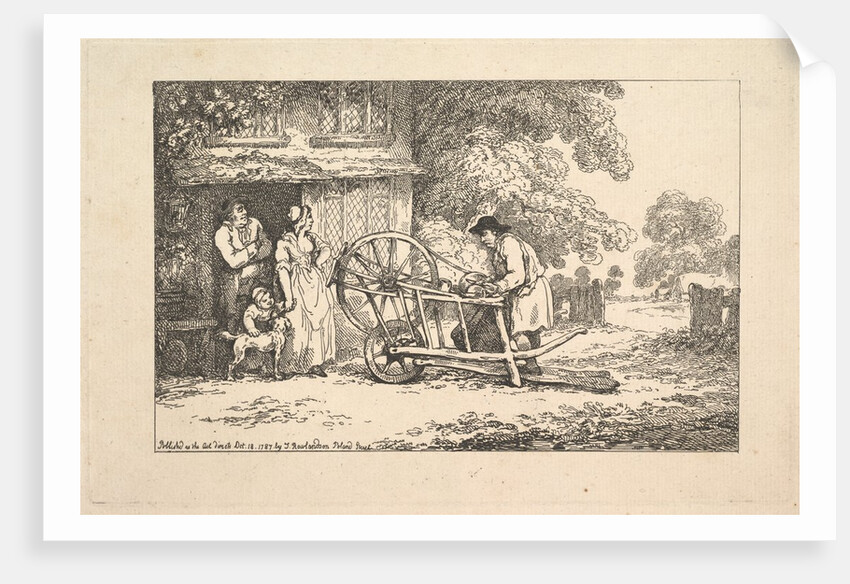 A Travelling Knife-grinder at a Cottage Door, 1787 by Thomas Rowlandson