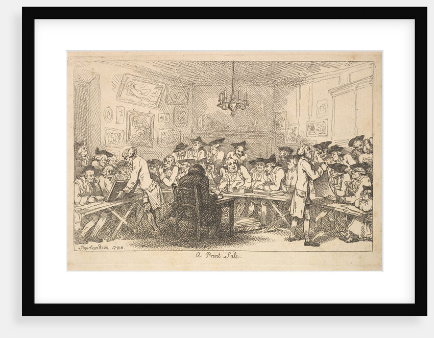 A Print Sale - A Night Auction, 1788 by Thomas Rowlandson