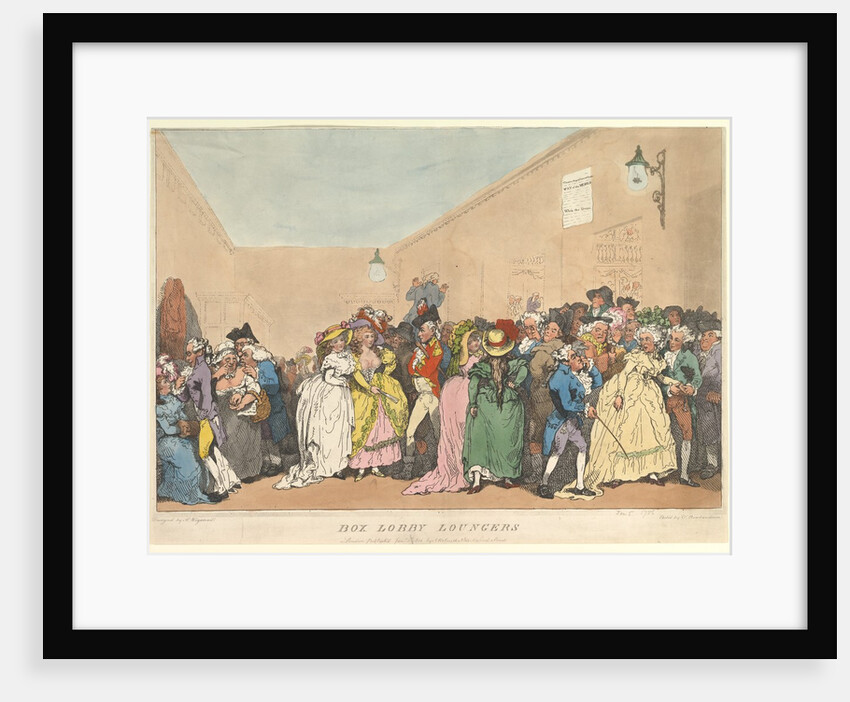 Box Lobby Loungers, January 5, 1811 by Thomas Rowlandson
