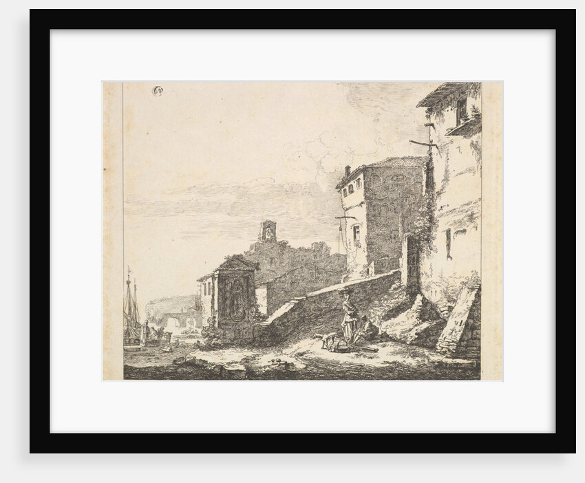 Village Scene with Woman Standing Beside a Seated Man, 17th century by Thomas Wijck