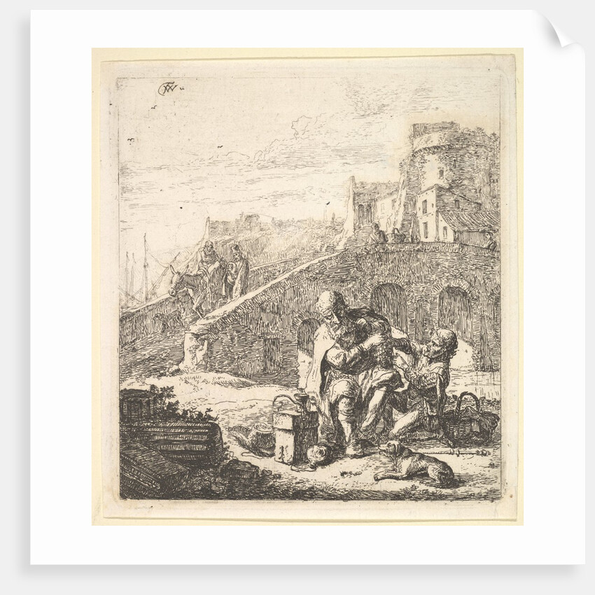 Lazarillo Stealing Grapes from the Poor Blind Beggar, 17th century by Thomas Wijck