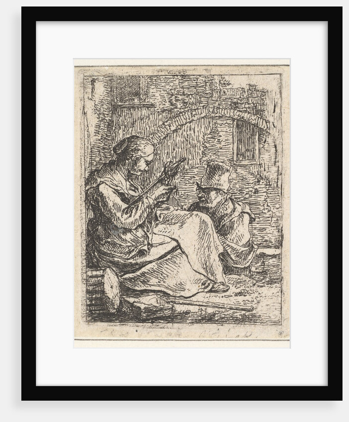 Woman Spinning by Thomas Wijck