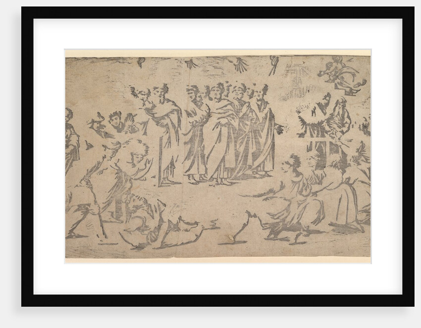 The death of Ananias surrounded by Apostles, 1518 by Ugo da Carpi