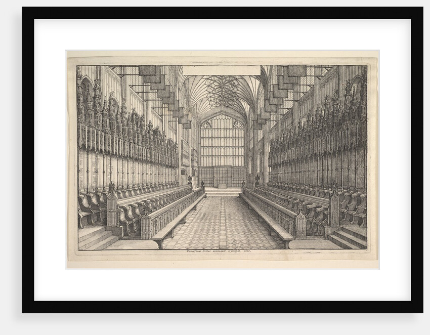 Choir and stalls in St George's Chapel, Windsor, 1660 by Wenceslaus Hollar