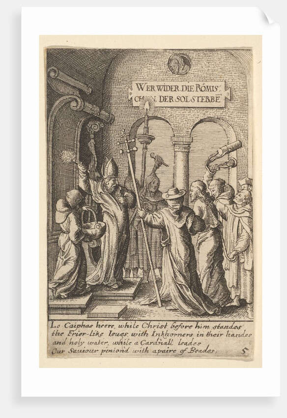 Jesus before Caiaphas, 1625-77 by Wenceslaus Hollar