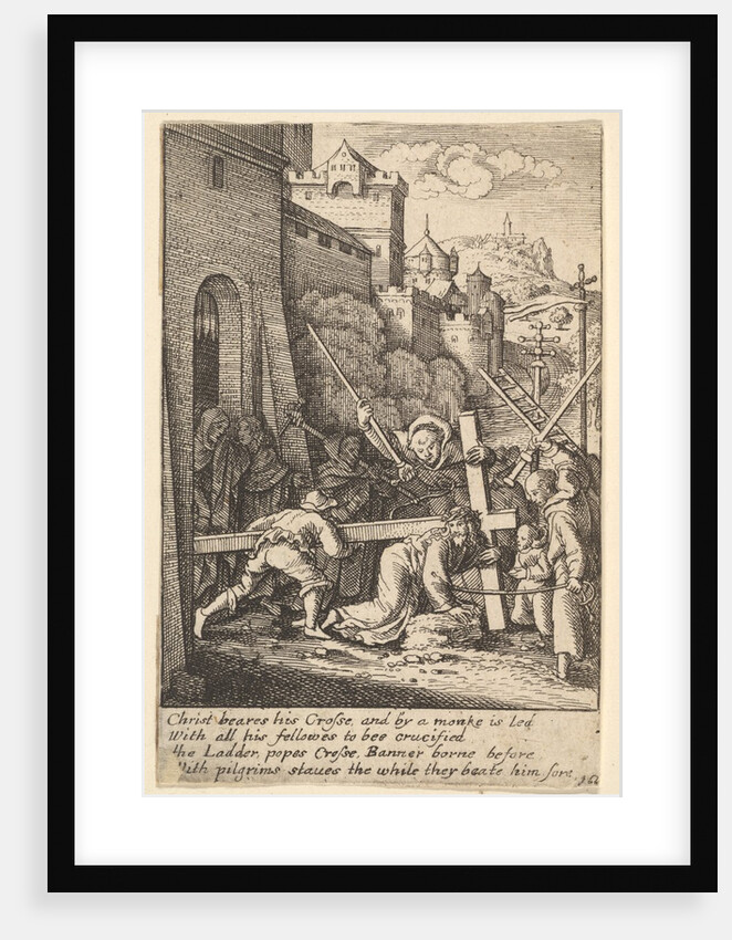 Carrying the cross, 1625-77 by Wenceslaus Hollar