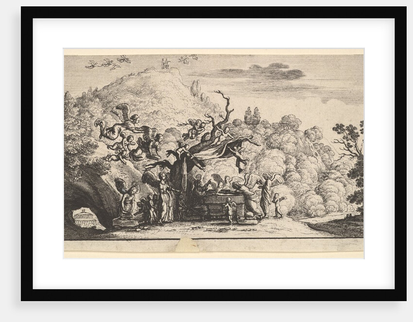 Jesus served by angels, 1652 by Wenceslaus Hollar