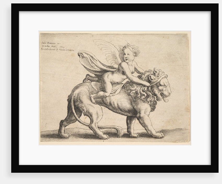 Cupid on a lion, 1652 by Wenceslaus Hollar