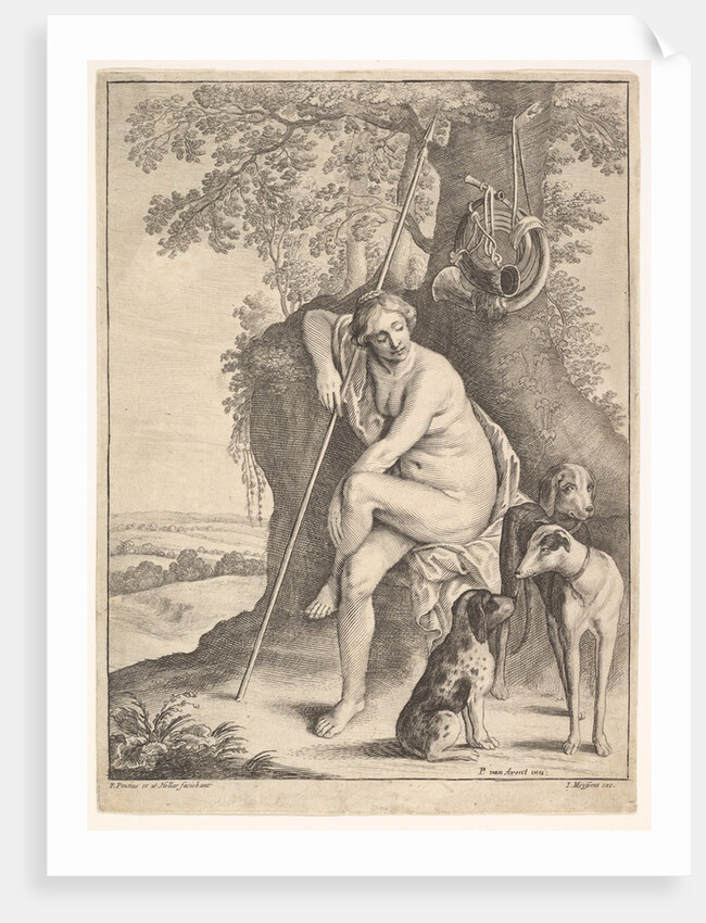Seated figure of Diana the huntress, 1625-77 by Paulus Potter