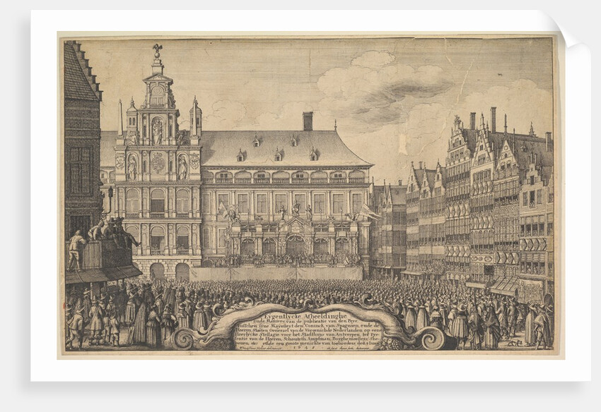 Proclamation of the treaty of Munster, 1648 by Wenceslaus Hollar