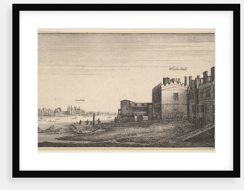 A view of Lambeth Palace from the river at Whitehall Stairs, 1625-77 by Wenceslaus Hollar