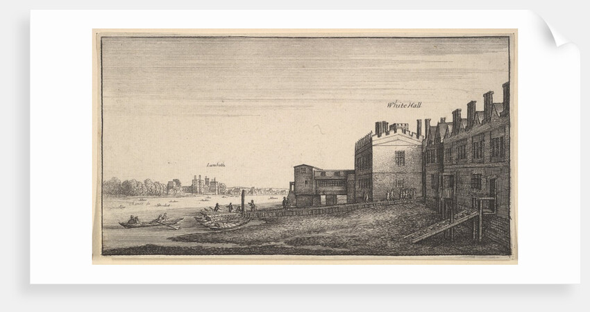 A view of Lambeth Palace from the river at Whitehall Stairs, 1625-77 by Wenceslaus Hollar