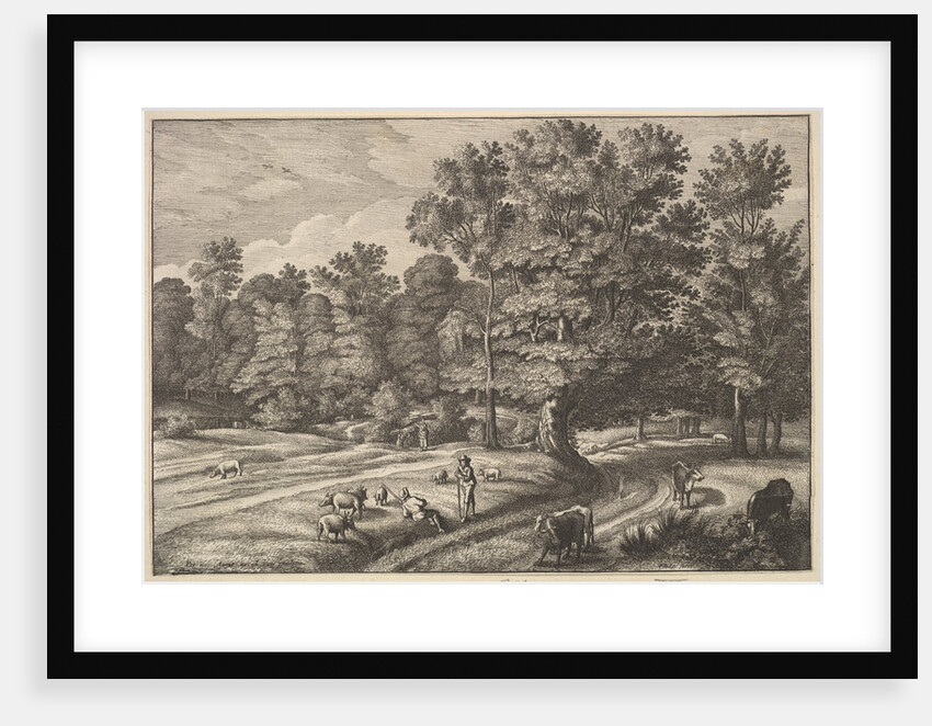 Shepherds in a Forest, 1648-50 by Wenceslaus Hollar