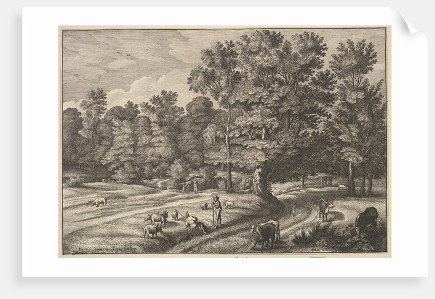 Shepherds in a Forest, 1648-50 by Wenceslaus Hollar