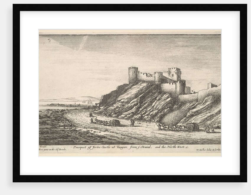 Prospect of Yorke Castle at Tangier, from ye Strand, and the North-West, 1669-73 by Wenceslaus Hollar