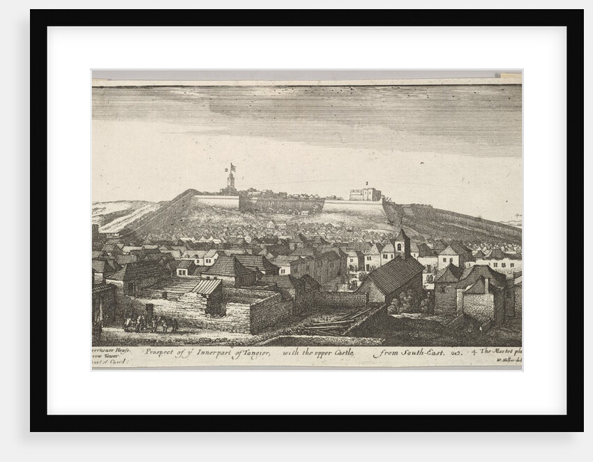 Prospect of the inner part of Tangier, with the upper Castle, from South-East, 1669-73 by Wenceslaus Hollar