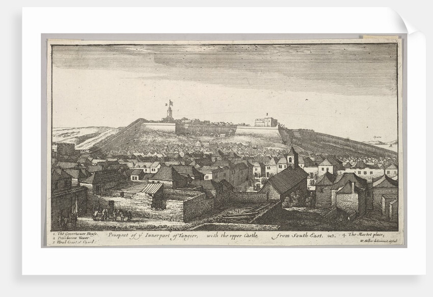 Prospect of the inner part of Tangier, with the upper Castle, from South-East, 1669-73 by Wenceslaus Hollar