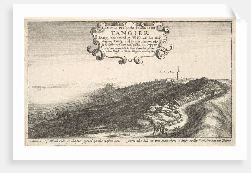 Prospect of ye North side of Tangier regarding the mayne Sea from the hill as you come …, by 1673 by Wenceslaus Hollar
