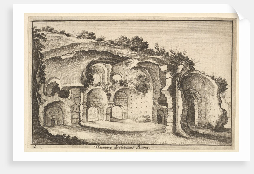 Thermaru diocletiani Ruinae, 1651 by Wenceslaus Hollar