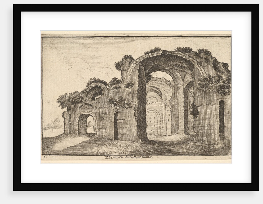 Thermaru diocletiani Ruinae, 1651 by Wenceslaus Hollar