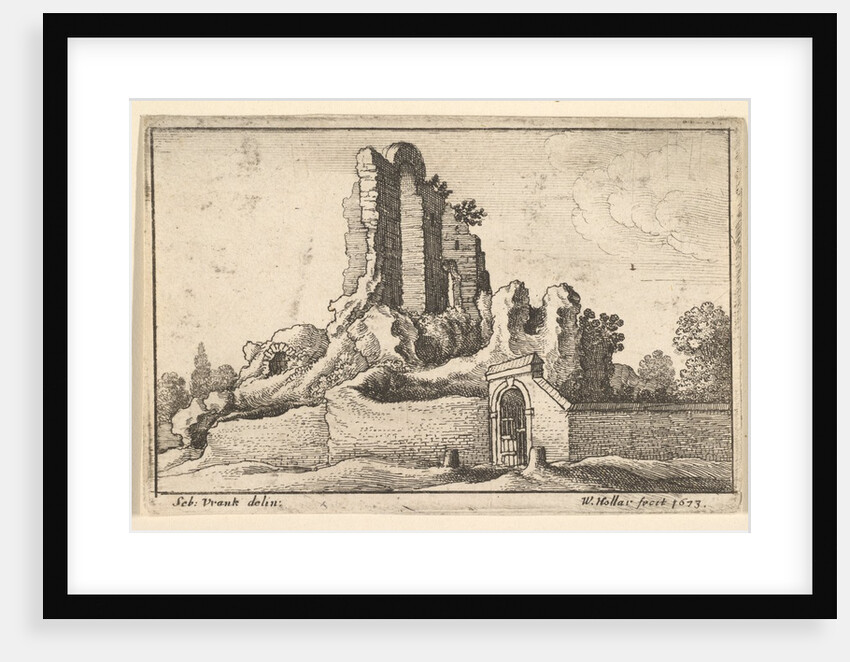 Ruins and a barred gate on the Esquiline Hill in Rome, 1673 by Wenceslaus Hollar