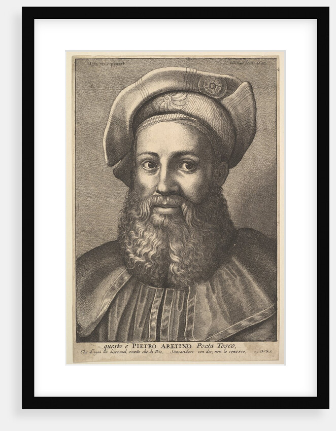 Pietro Aretino, 1647 by Wenceslaus Hollar