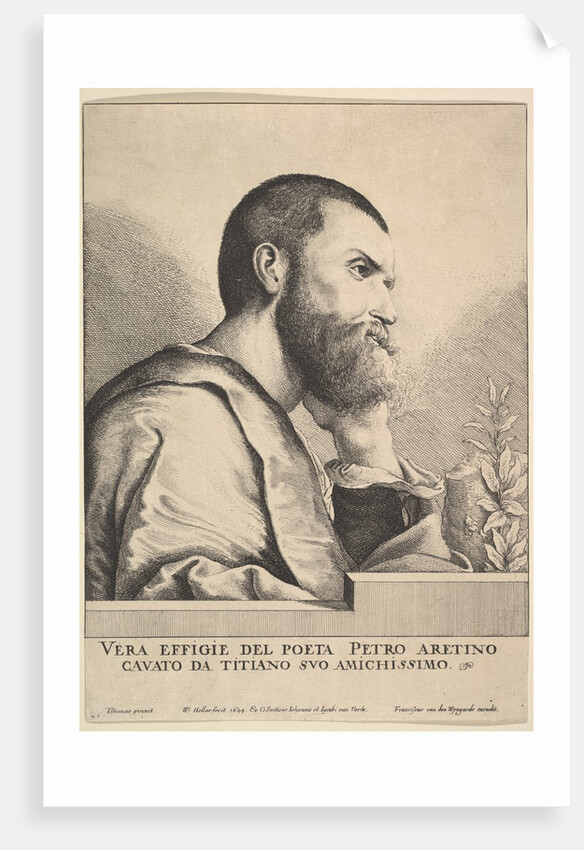 Pietro Aretino, 1649 by Wenceslaus Hollar
