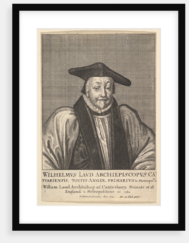 William Laud, Archbishop of Canterbury, 1641 by Wenceslaus Hollar