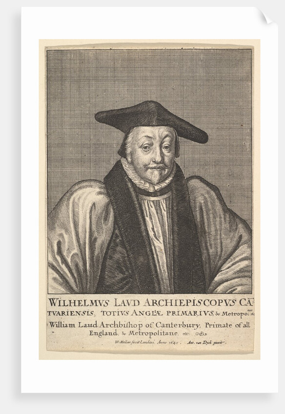 William Laud, Archbishop of Canterbury, 1641 by Wenceslaus Hollar