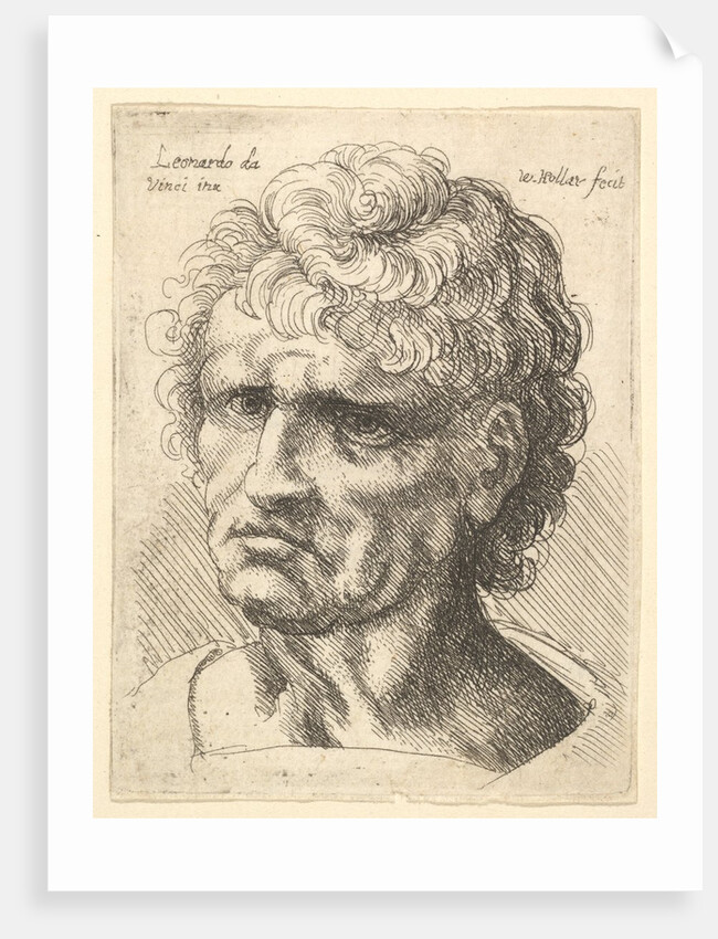 Head of a man with serious expression, 1625-77 by Wenceslaus Hollar