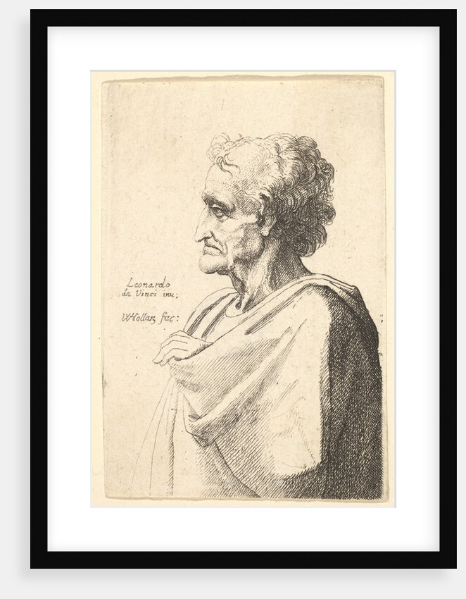 Man with doleful expression to left with hand emerging from cloak, 1625-77 by Wenceslaus Hollar