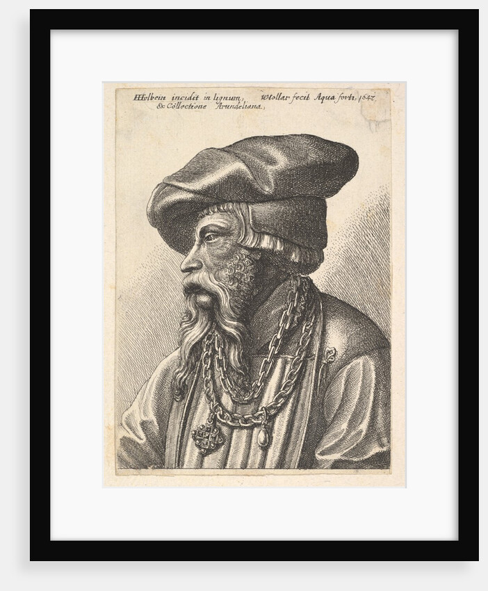 Bearded man with chain necklace, 1647 by Wenceslaus Hollar
