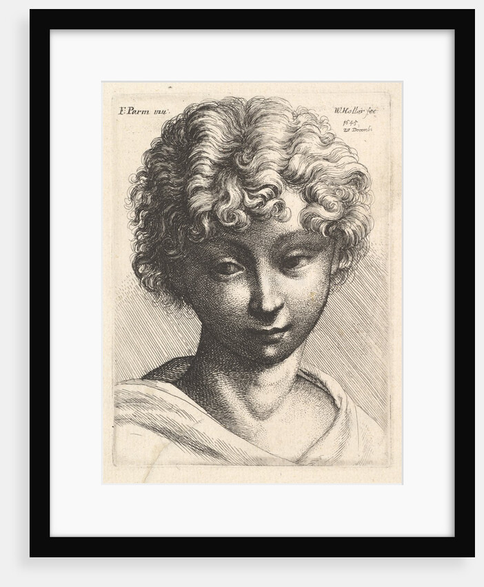 Head of a young girl, 1645 by Wenceslaus Hollar