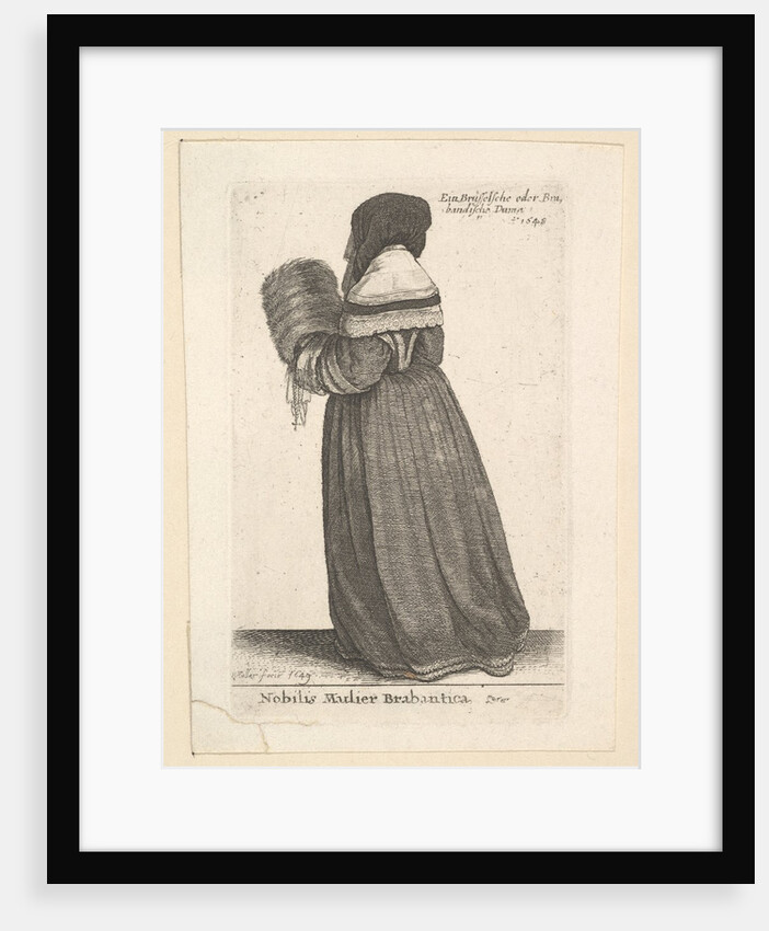 Nobilis Mulier Brabantica,, 1648 by Wenceslaus Hollar