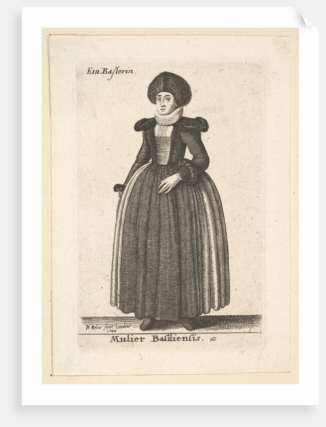 Mulier Basiliensis; , 1644 by Wenceslaus Hollar